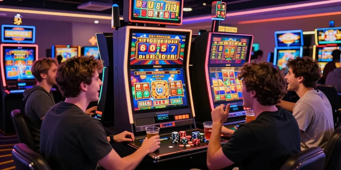 Exciting slot deposit 1k gaming experience with friends at vibrant casino.
