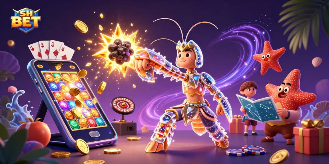 Experience thrilling wins at SH BET with an action-packed scene of vibrant casino elements.