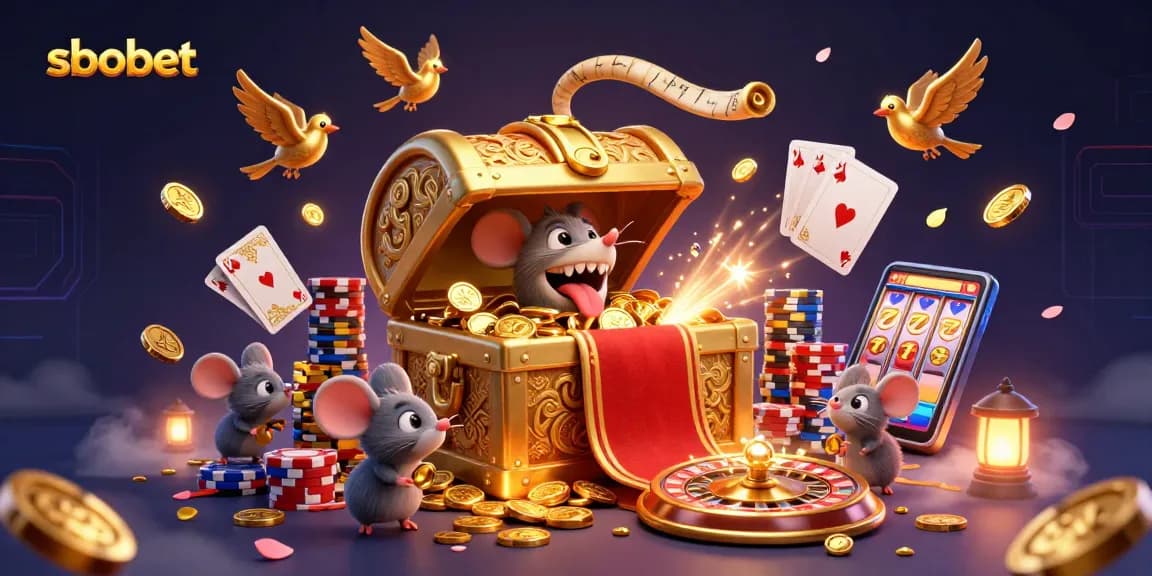 Menangkan taruhan sbobet dengan ilustrasi menarik dari karakter kasino dan elemen game yang menggoda.