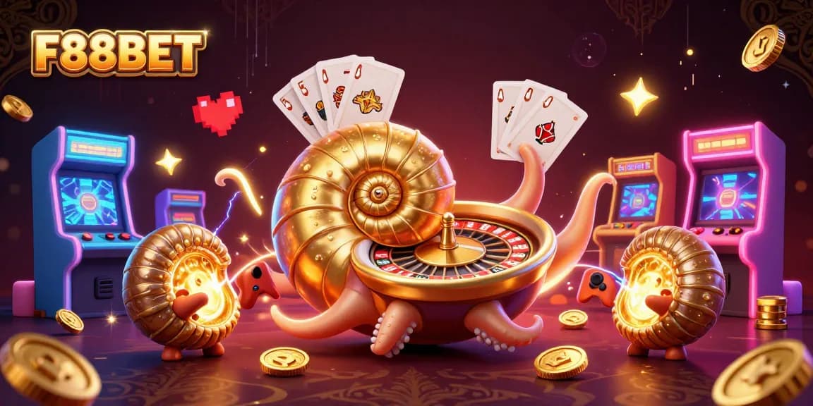 Elevate your gaming with F88BET, where the ancient giant nautilus and electrifying arcade meet.
