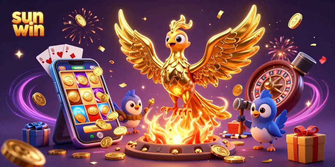 Experience the thrill of sun win with glowing golden coins and dynamic gaming elements.