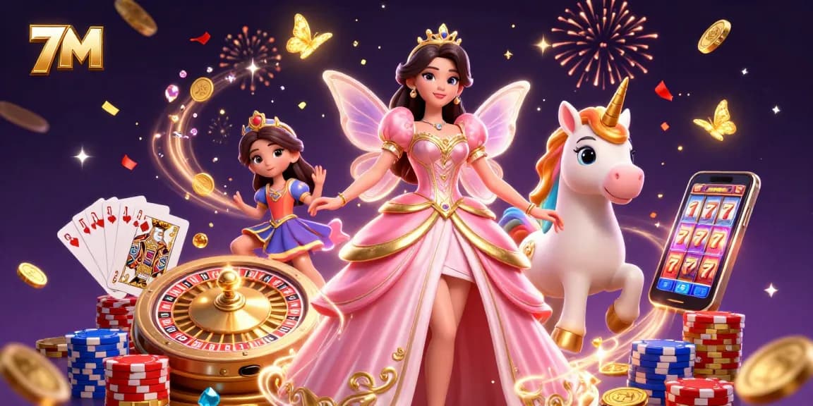 Experience winning strategies with 7M in this vibrant, dynamic casino illustration.