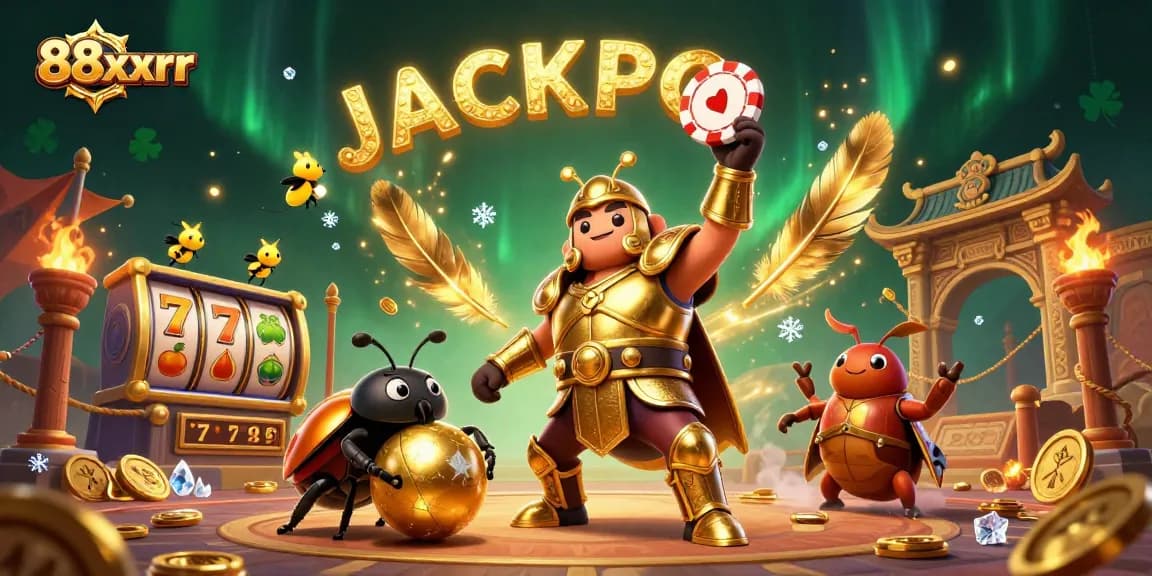Watch the 88xxrr jackpot unfold in this vibrant, engaging 3D illustration filled with casino elements.