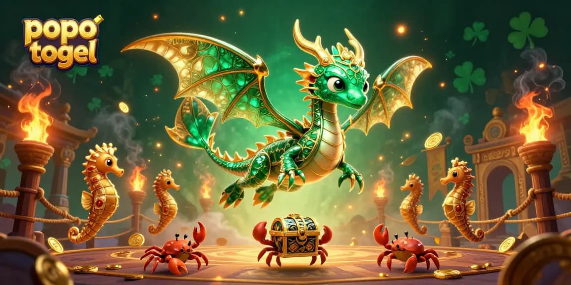 Engage with popo togel in an epic online gaming adventure surrounded by gold and treasures.