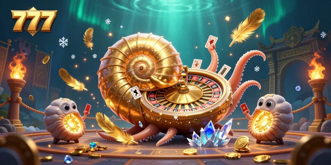 Engage with 777 slot games in this vibrant, detailed 3D casino scene featuring winning elements.