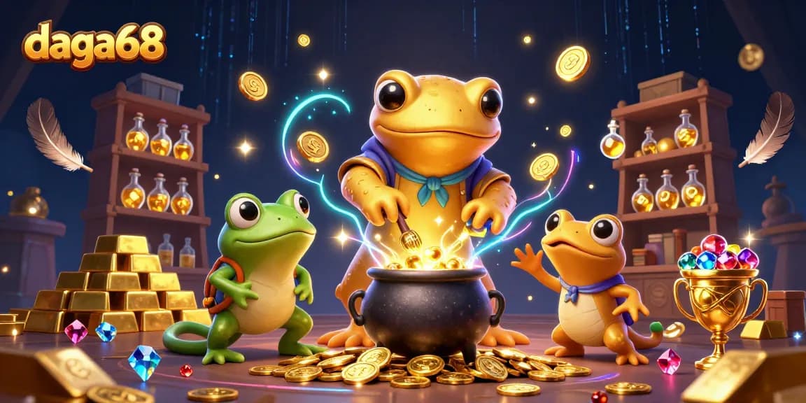 Daga68 bets on exciting live cockfighting action with dynamic gold and jewels display