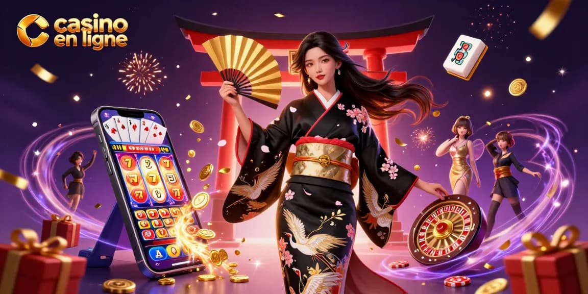 Découvrez l'excitation du casino en ligne avec une illustration numérique captivante mettant en avant des éléments vibrants et des personnages époustouflants.