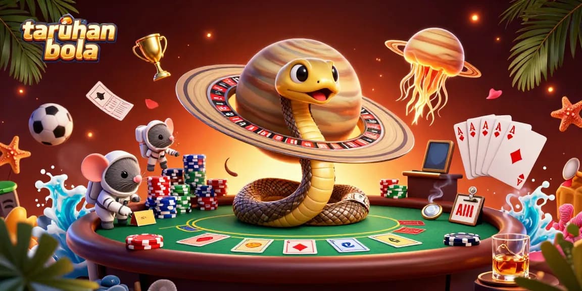 Experience taruhan bola excitement with dynamic sports betting action in this vibrant illustrated scene.