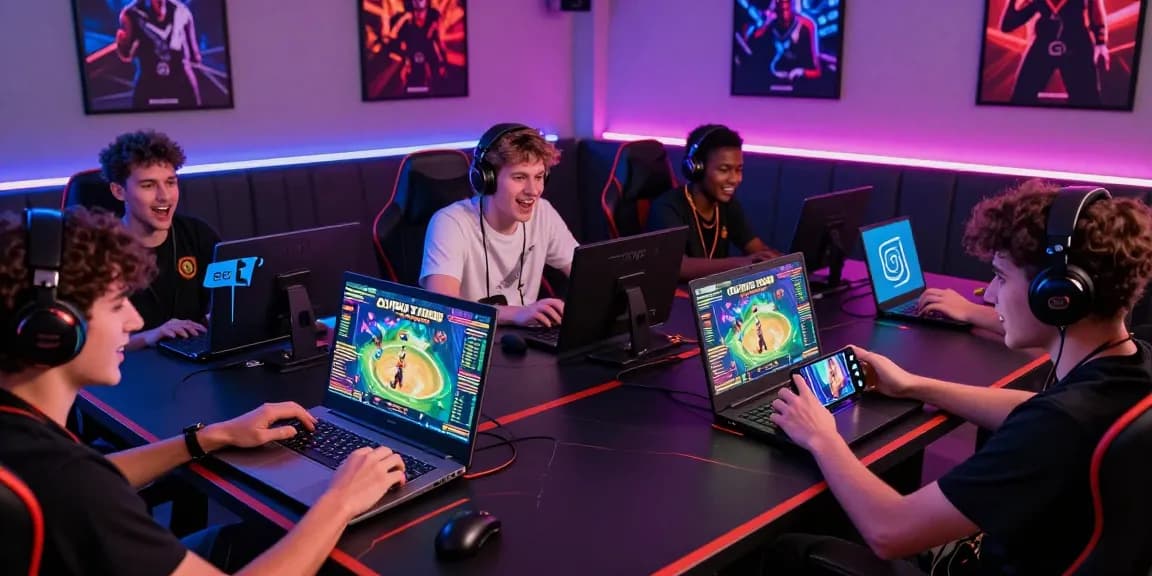 Gamers enjoying CIKA4D's Olympus X1000 Super Scatter game in a vibrant gaming lounge.