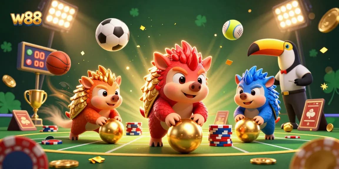 Các pangolin đối đầu tại w88 trong lễ hội cá cược, thể hiện tinh thần cạnh tranh và vui vẻ.