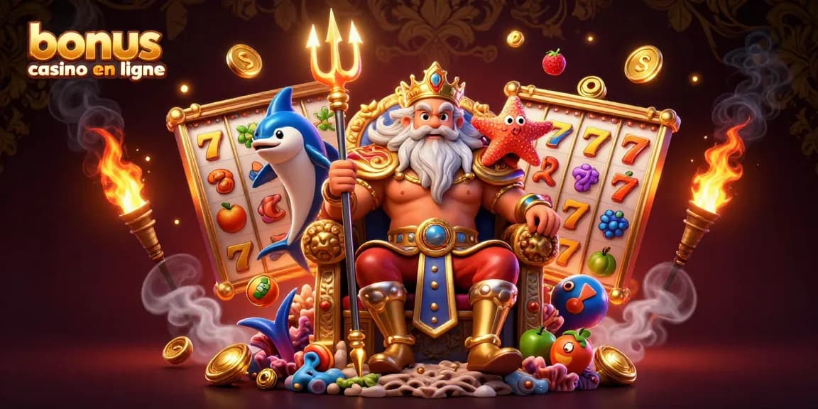 Gagnez avec des bonus casino en ligne fascinants, mettant en scène Neptune et éléments de jeux