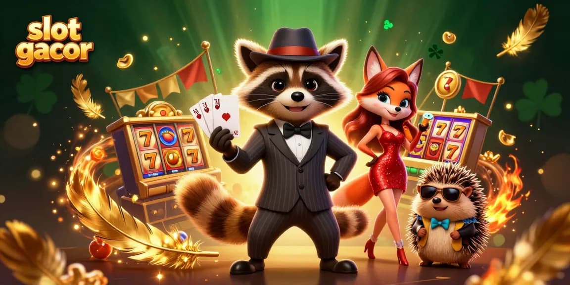 Slot gacor mengundang keberuntungan dalam permainan slot dengan simbol beruntung dan suasana kasino yang menawan.