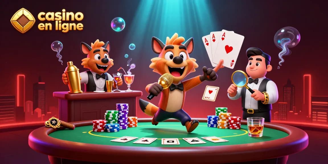 Amusez-vous avec un casino en ligne animé où des hyènes s'éclatent en jouant