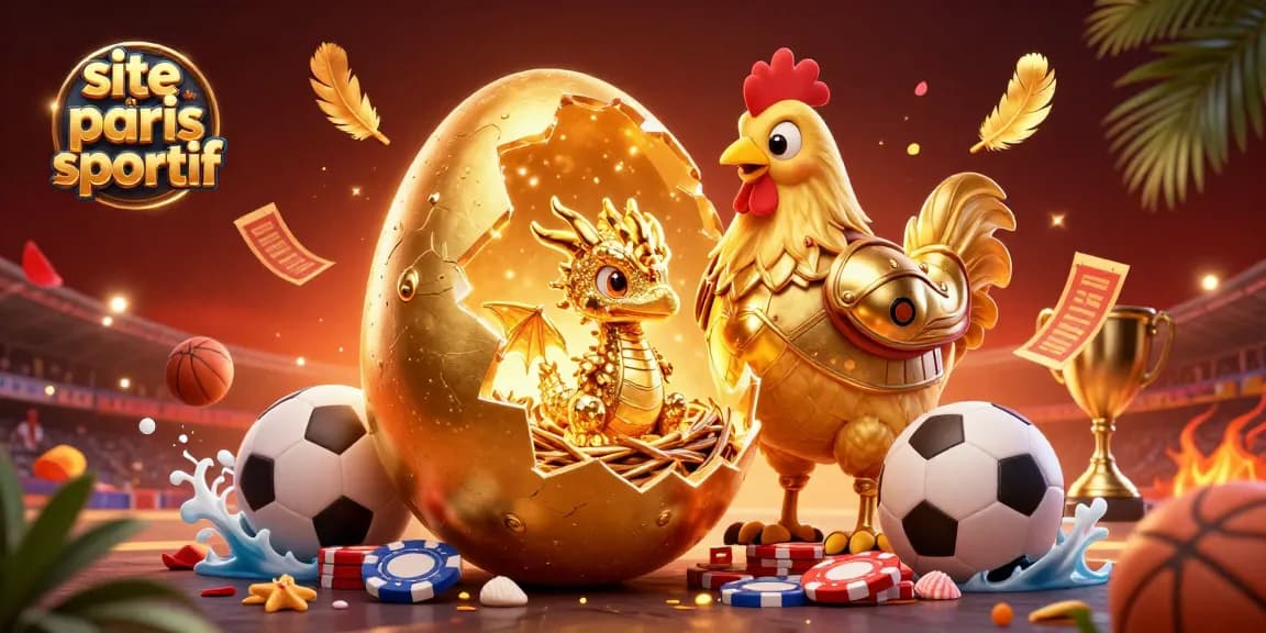 Pariez sur un site de paris sportif et découvrez un dragon légendaire gardé par une poule en armure