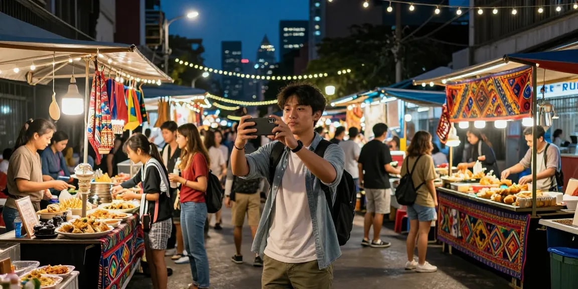 Explore the vibrant nightlife filled with rokok88 street food and colorful markets