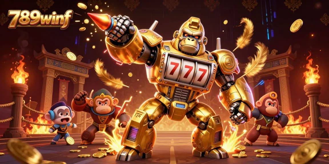 Experience thrilling gameplay with 789winf in a rich animated 3D casino illustration.