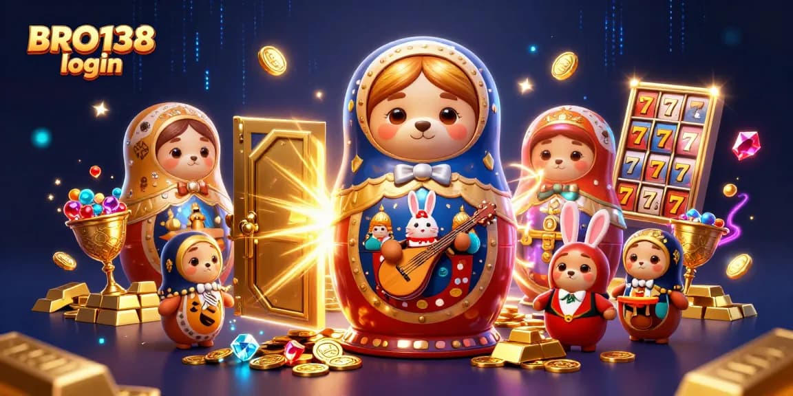 Engage in thrilling gameplay with BRO138 login featuring vibrant casino elements and dynamic 3D characters.