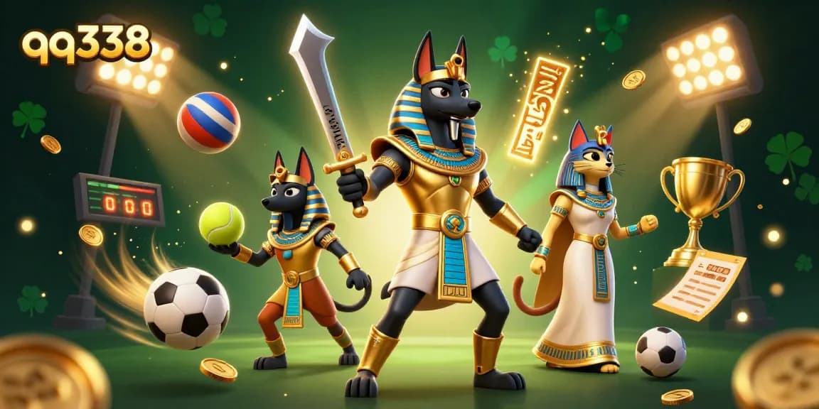Experience thrilling gameplay with qq338's dynamic betting scene featuring Anubis and Bastet.