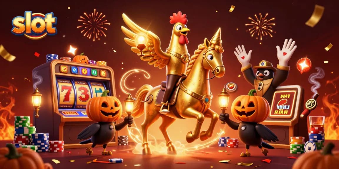 Slot gacor dengan kasino malam yang penuh warna dan elemen kemenangan fantastis