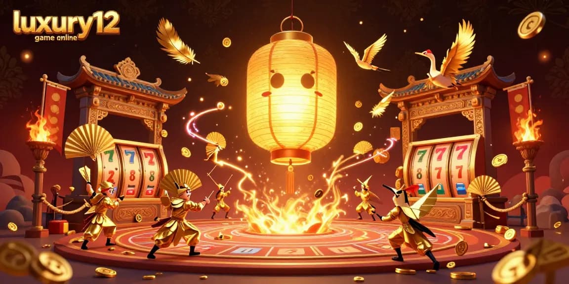 Experience the thrilling luxury12 game online with a vibrant 3D casino scene showcasing legendary characters and rich gaming elements.