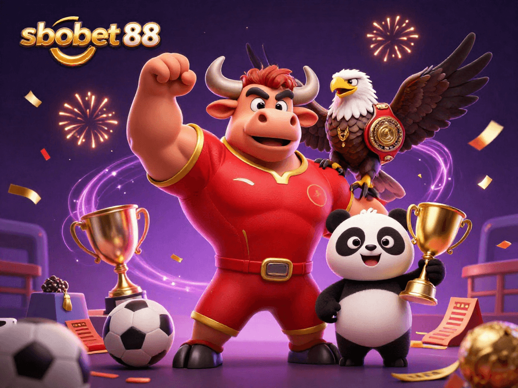 Experience the excitement of sbobet 88 with winning sports betting scenes featuring dynamic characters and action.