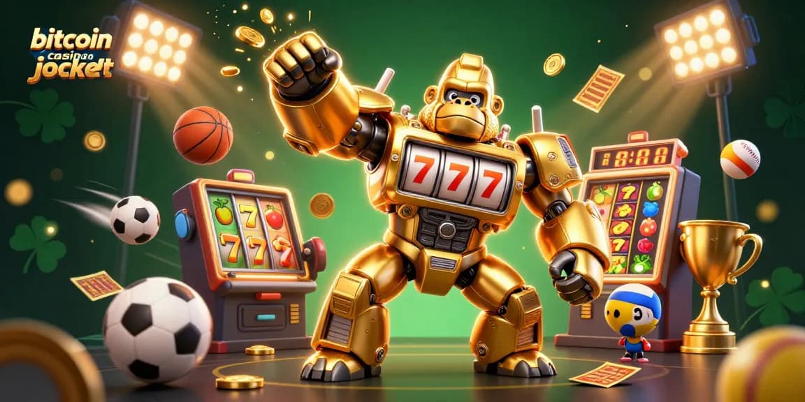 Experience thrilling action in the bitcoin casino jackpot scene, showcasing dynamic gaming elements and vibrant visuals.