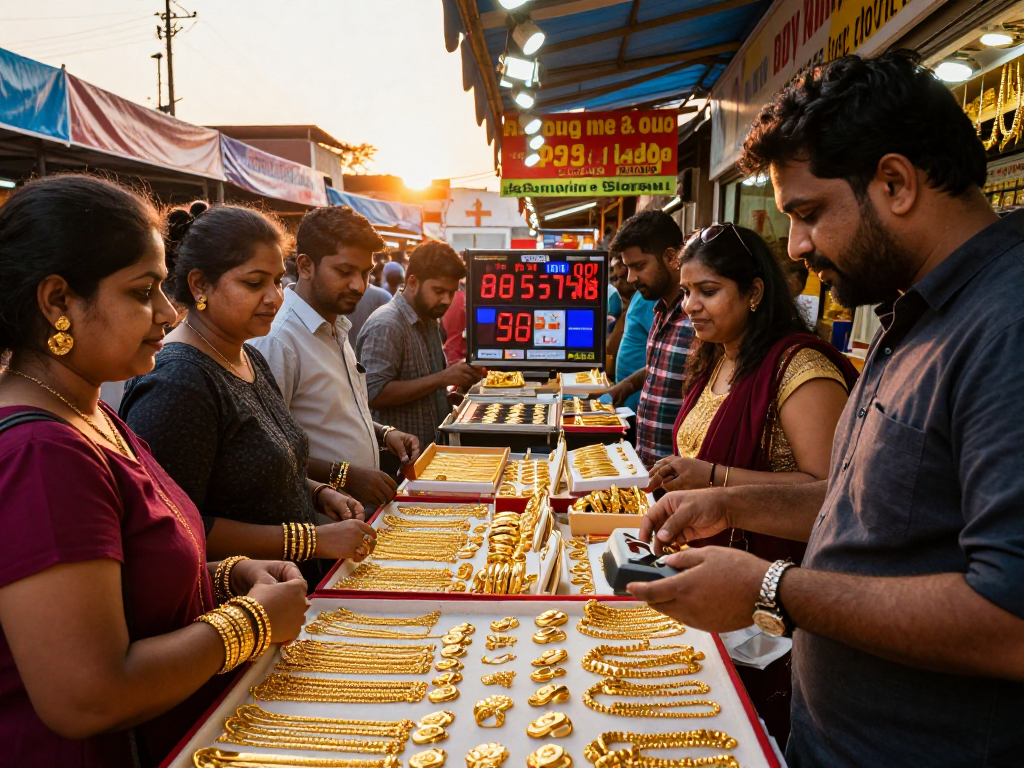 Explore gold jewelry at Bahrain Gold Prices market, featuring 24K options and customer engagement.