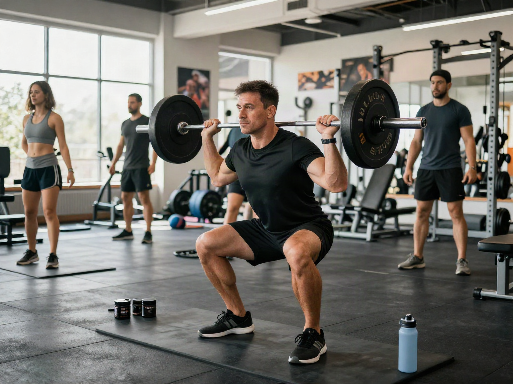 Engaging fitness scene showcasing the benefits of steroidi online for bodybuilding.