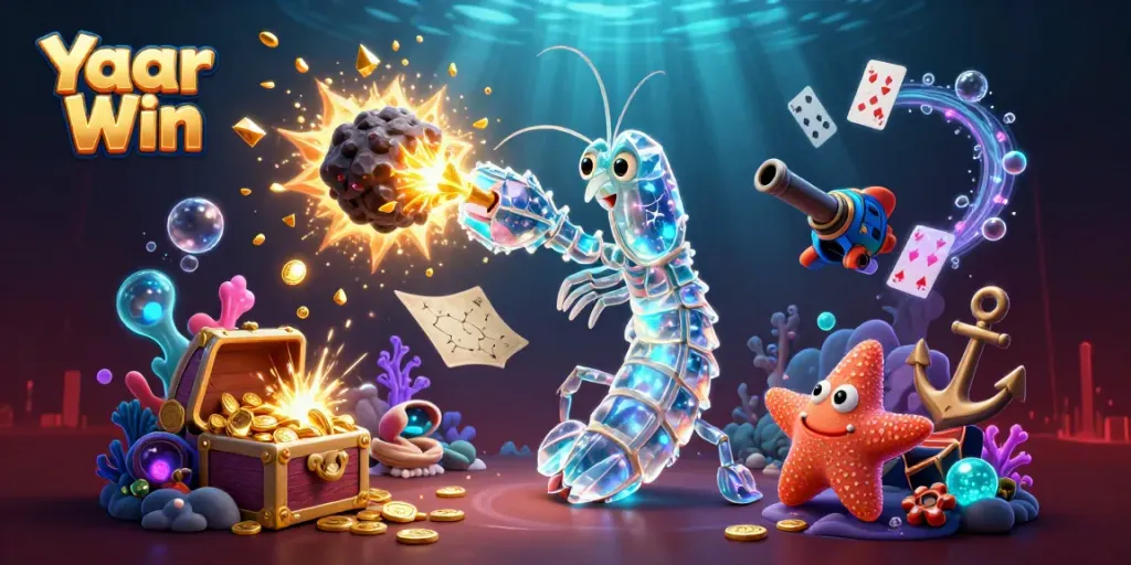 Yaar Win showcases exhilarating gameplay with vibrant 3D characters enjoying thrilling casino action through dazzling effects.