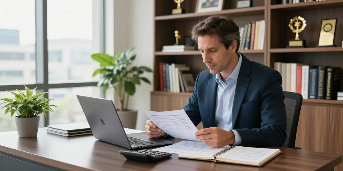 Serge Robichaud consulting clients in a modern financial office environment