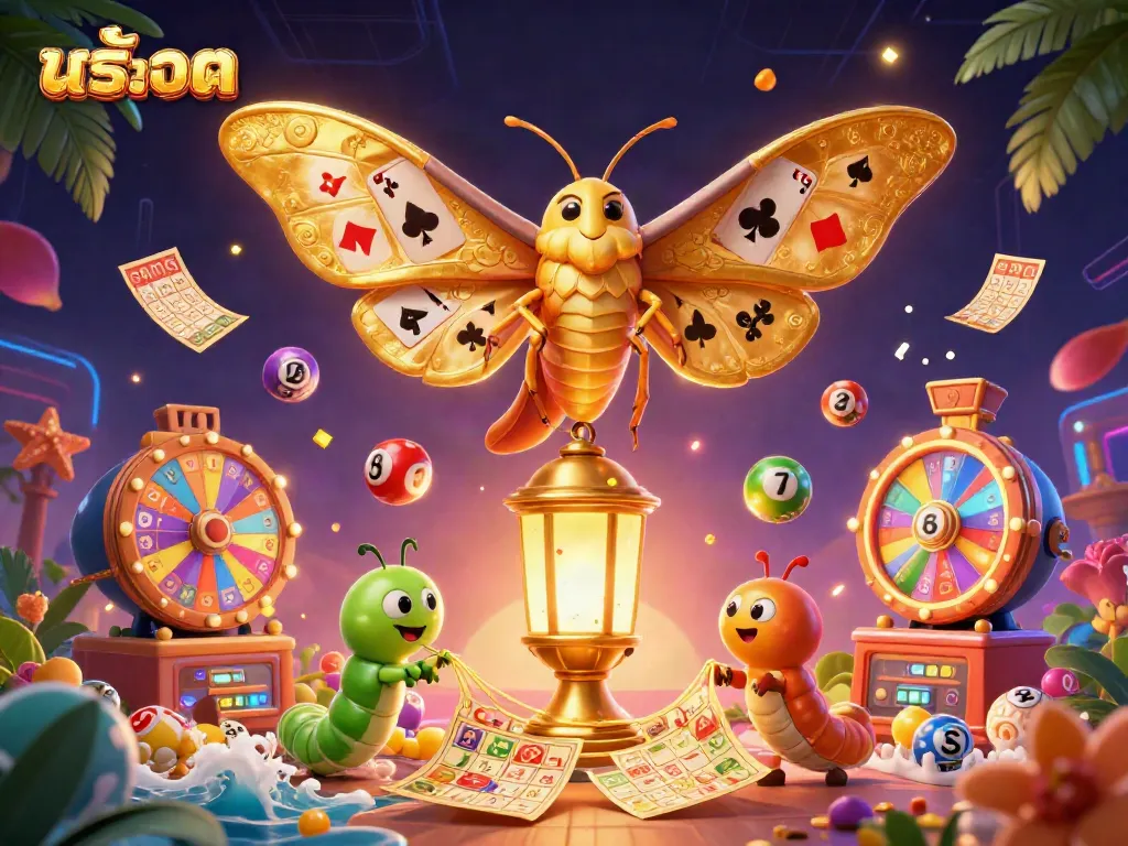 Engage in exciting สล็อต adventures with vibrant lottery scenes and captivating illustrations