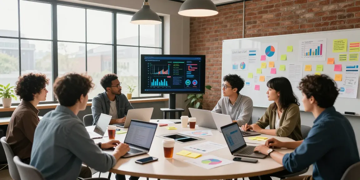 Team brainstorming in a modern office, enhancing productivity and inspiration - read more here.