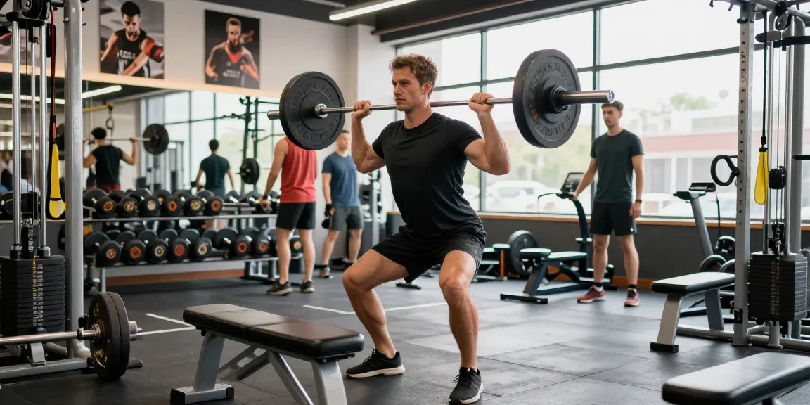 Man weightlifting at Driada Shop gym, showcasing fitness dedication and energy.