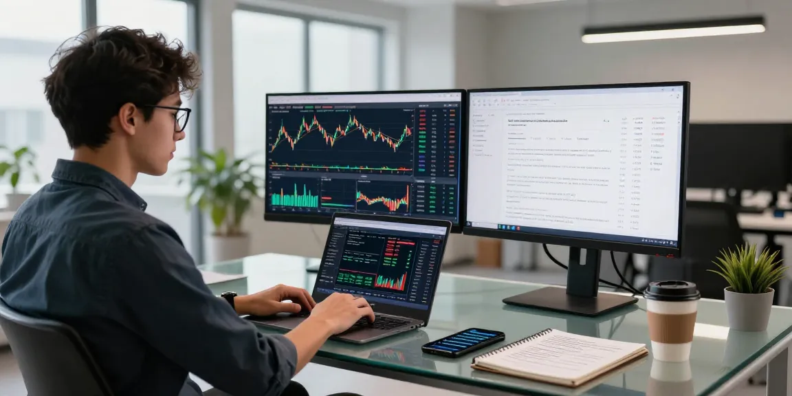 Real-time analysis of multi-ticker German stock API in a modern fintech workspace with live data visualizations.