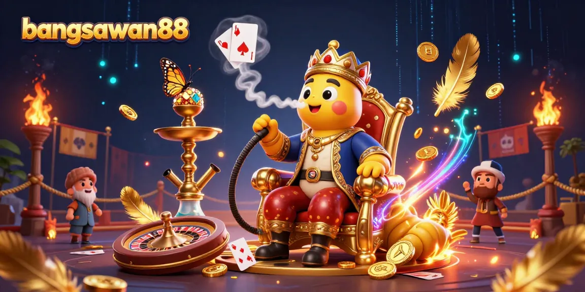 Experience bangsawan88 casino excitement through vibrant poker themes in a dynamic 3D illustration.