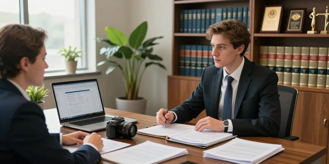 Bradley Robinson Alabama engaging in a mentorship session in a professional law office, showcasing dedication and career growth.