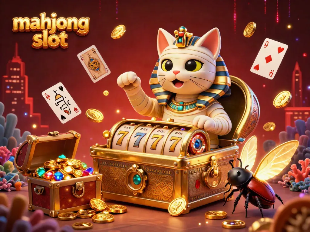 Engage in thrilling mahjong slot gameplay with vibrant characters and dynamic casino elements.