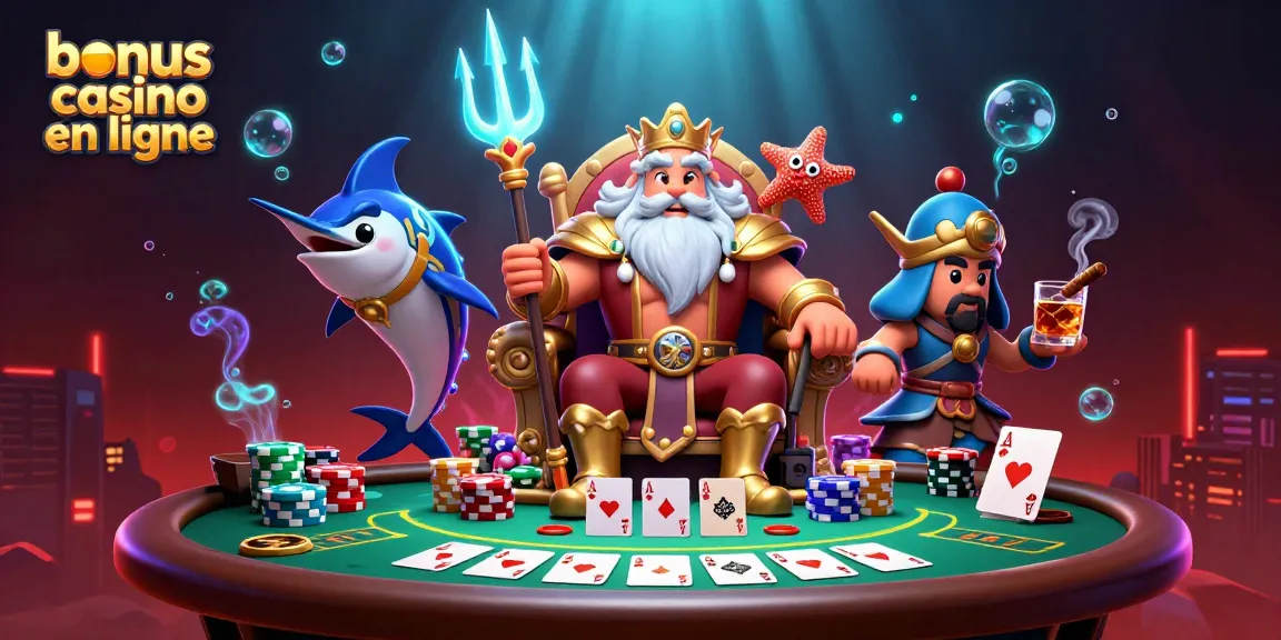 Bonus casino en ligne : profitez d'une ambiance de jeu animée avec Neptune et ses compagnons !