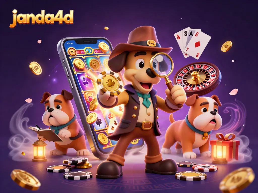 Menangkan taruhan di janda4d dengan ilustrasi kasino menarik yang menampilkan elemen taruhan.