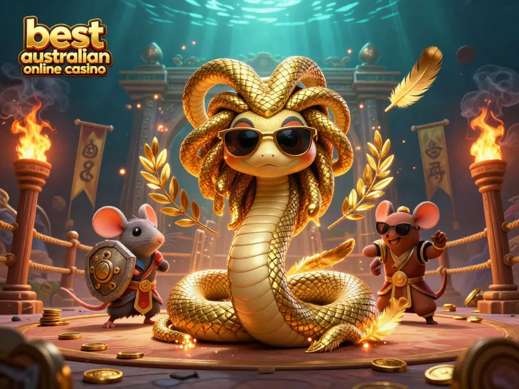 Experience the best australian online casino with vibrant 3D characters and dynamic game elements.