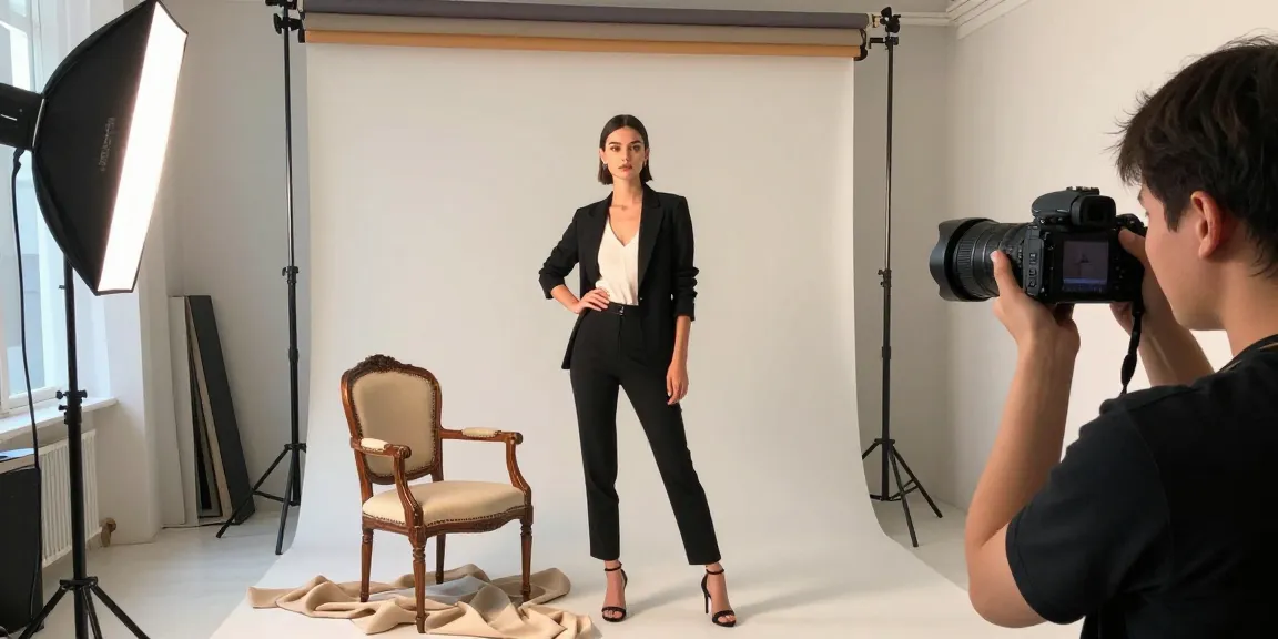 Book Fotografico pour Modèles : Séance photo d'un modèle dans un studio professionnel avec un photographe et un maquilleur.