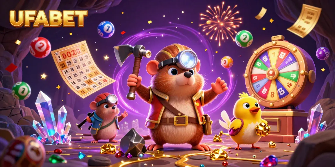 Experience the thrill of winning at UFABET with dynamic lottery balls and casino treasures.