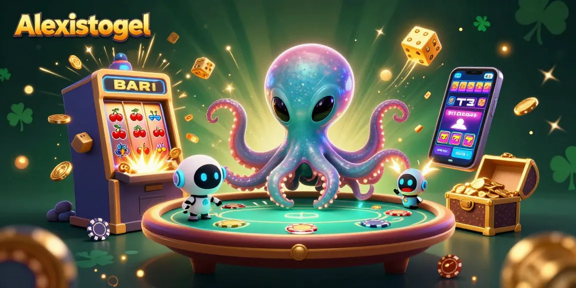 Experience Alexistogel in action with a colorful, dynamic casino scene filled with exciting games and entertainment.