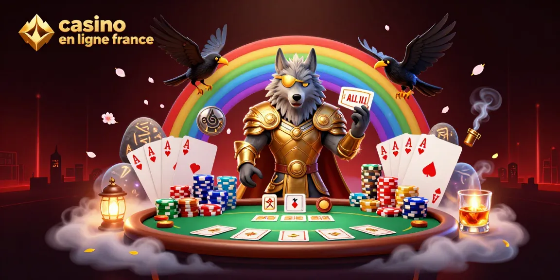 Jouez à des jeux de hasard captivants dans un univers de casino en ligne France avec une illustration dynamique.