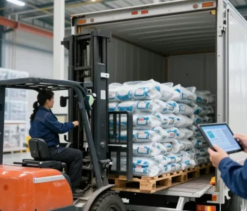 Tiefkühltransport Dortmund - Professioneller Kühltransporter mit überwachten Waren im modernen Logistikzentrum