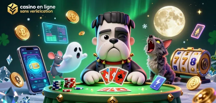 Visitez le casino en ligne sans vérification avec un bulldog monstrueux et un chat loup