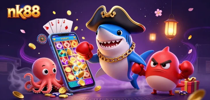 Engage with exciting games at nk88 featuring dynamic characters and vibrant casino elements.