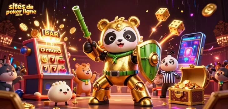 Jouer sur des sites de poker en ligne avec des personnages de jeu animés et des éléments dynamiques.