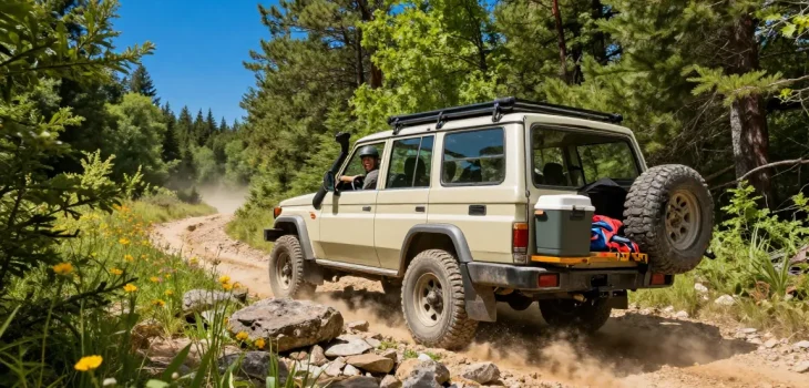 David Vepraskas Atlanta conquering off-road trails in his Land Cruiser, showcasing outdoor adventure and preparation.
