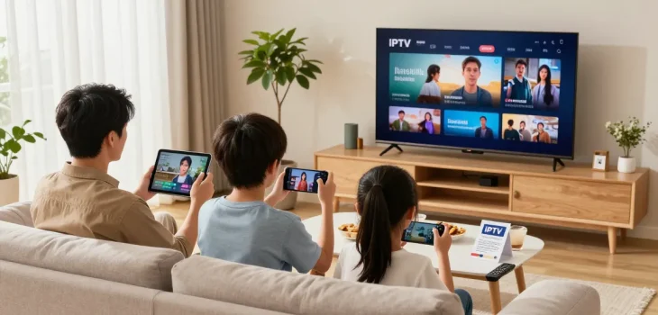 Profitez de vos émissions préférées avec abonnement IPTV dans un cadre familial chaleureux.